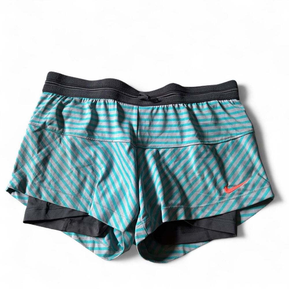 Nike Women's Blue and Grey Shorts